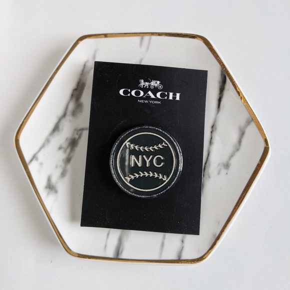 Coach Varsity New York NYC Baseball Pin - Picture 8 of 8